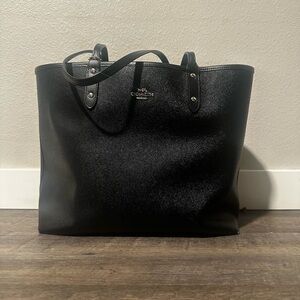 Coach Black Large Reversable Leather Tote